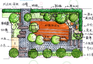 花园设计前 设计平面图